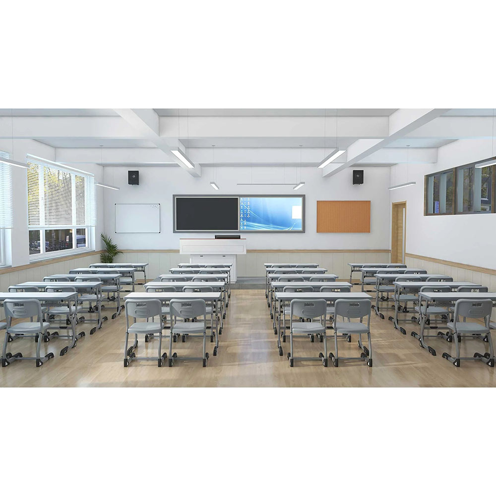 Двоен регулируем ученически чин-маса RFG Ergo School бял-сив